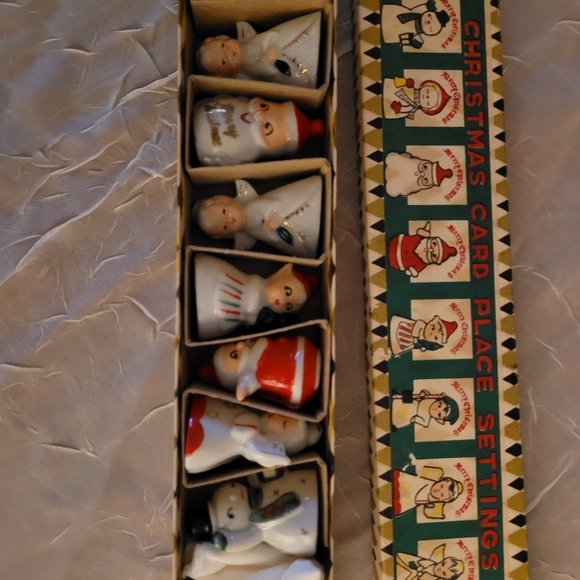 Vintage Japan Commodore Original Christmas Card Place Settings Complete No. 1100 - Picture 11 of 11